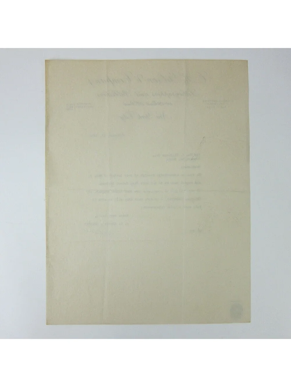Vintage 1930 Letterhead Signed C.R. Gibson & Company Lithographer New York City